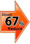 about67%reduce