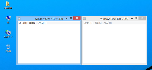 Windows8.1のウィンドウサイズ