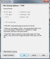 File Saving Option window.
