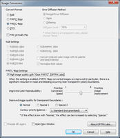 Image Conversion Window.