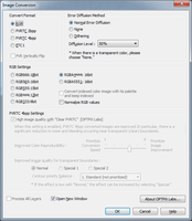 Image Conversion Window.