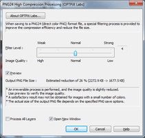 PNG24 High Compression Processing Window