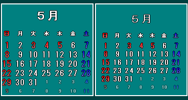 余白0%(左)と10%(右)で枠線を描く