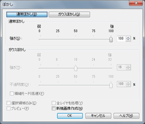 ぼかしフィルタ