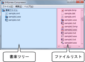 EXEpress Compressorメインウィンドウ