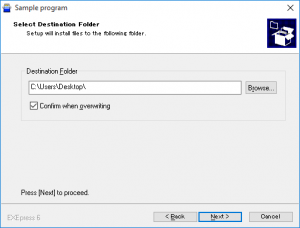 specify default extraction folder