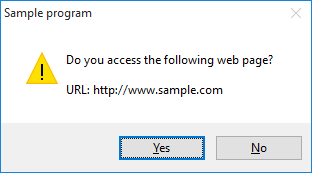 show web page when clicked